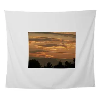 

Sunset With Tree Silhouettes Wall Tapestry For Wall Decoration Fashion