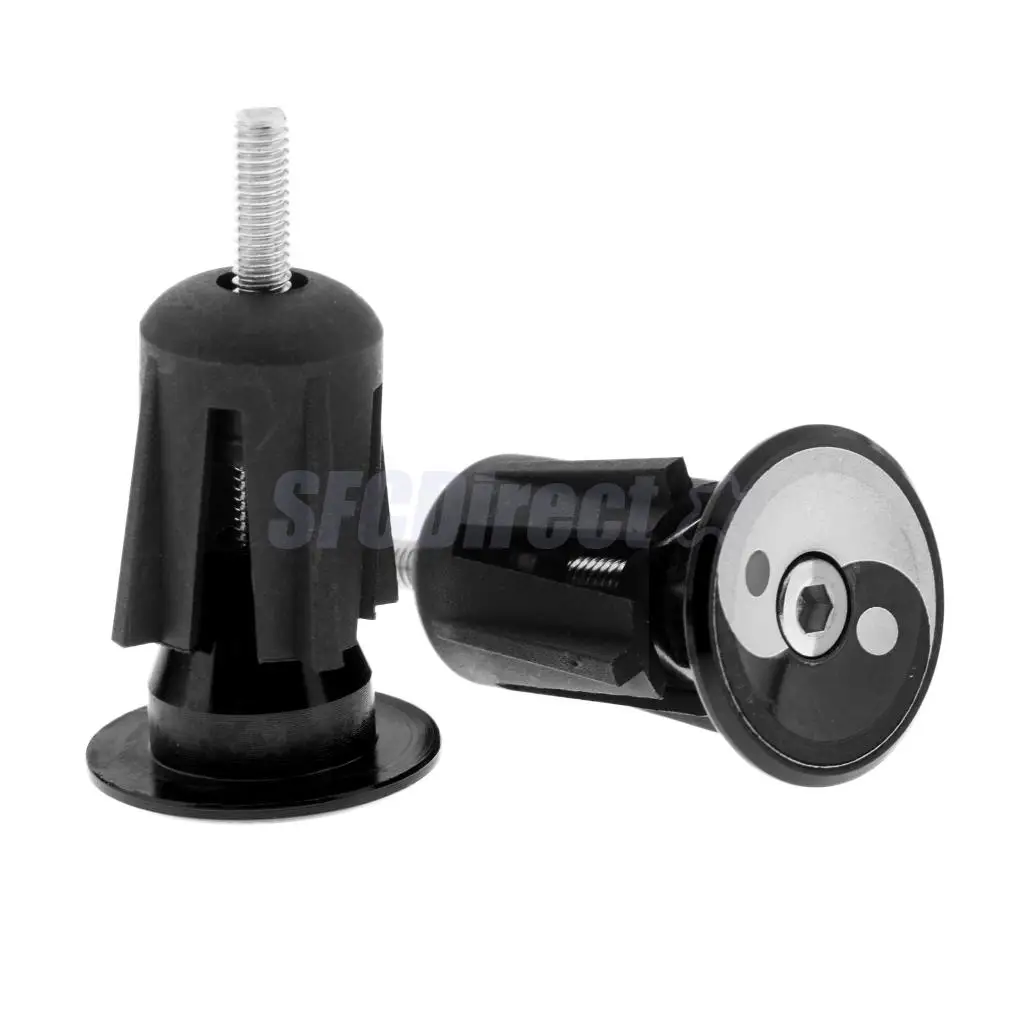 1 Pair Aluminum Alloy Bike Handlebar End Plugs Mountain Road Bicycle Cycling Handle Bar Grips Caps Stoppers 