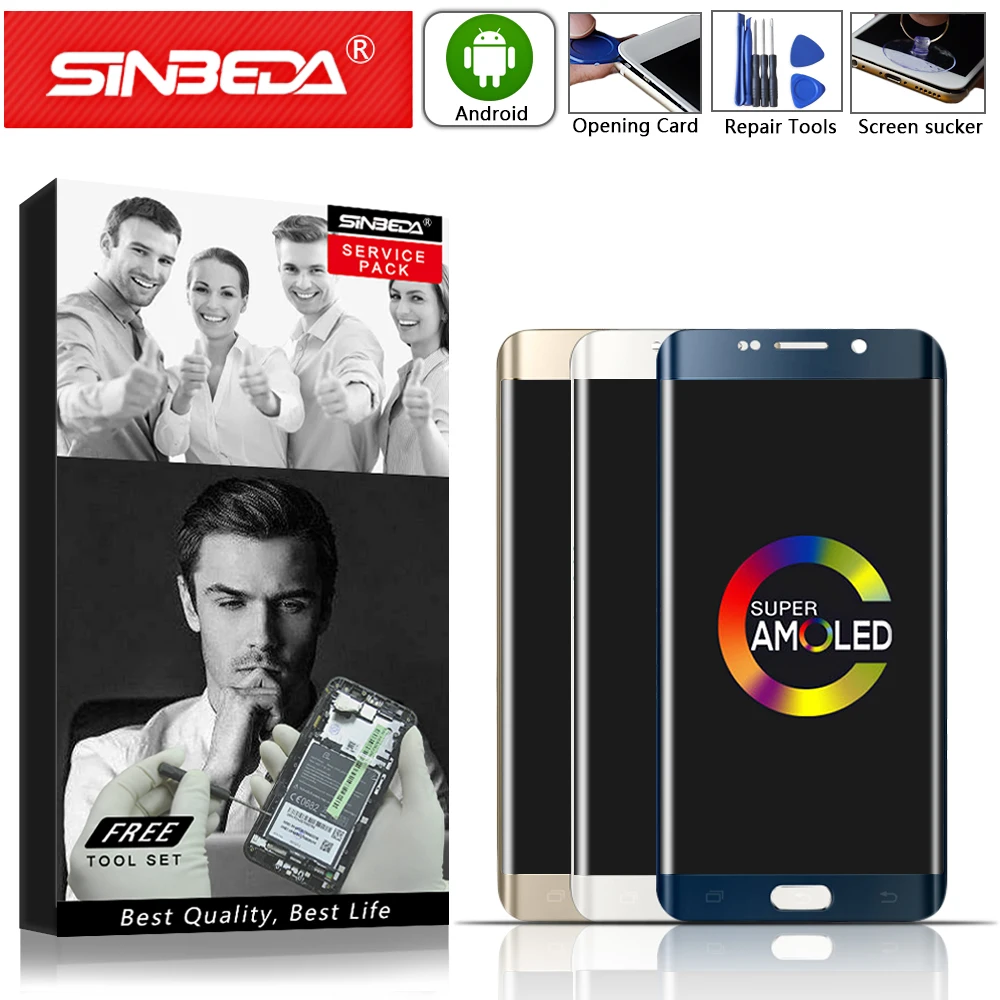 

5.7" Super AMOLED For SAMSUNG GALAXY S6 Edge Plus LCD Screen with Frame G928 For SAMSUNG S6 Edge Plus Display G928F G928 LCD S6+