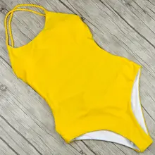 Желтый, сексуальный женский цельный купальник ручной работы, вязаный крючком, Одноцветный купальник, Женский Бандаж, монокини, пляжная одежда, купальный костюм