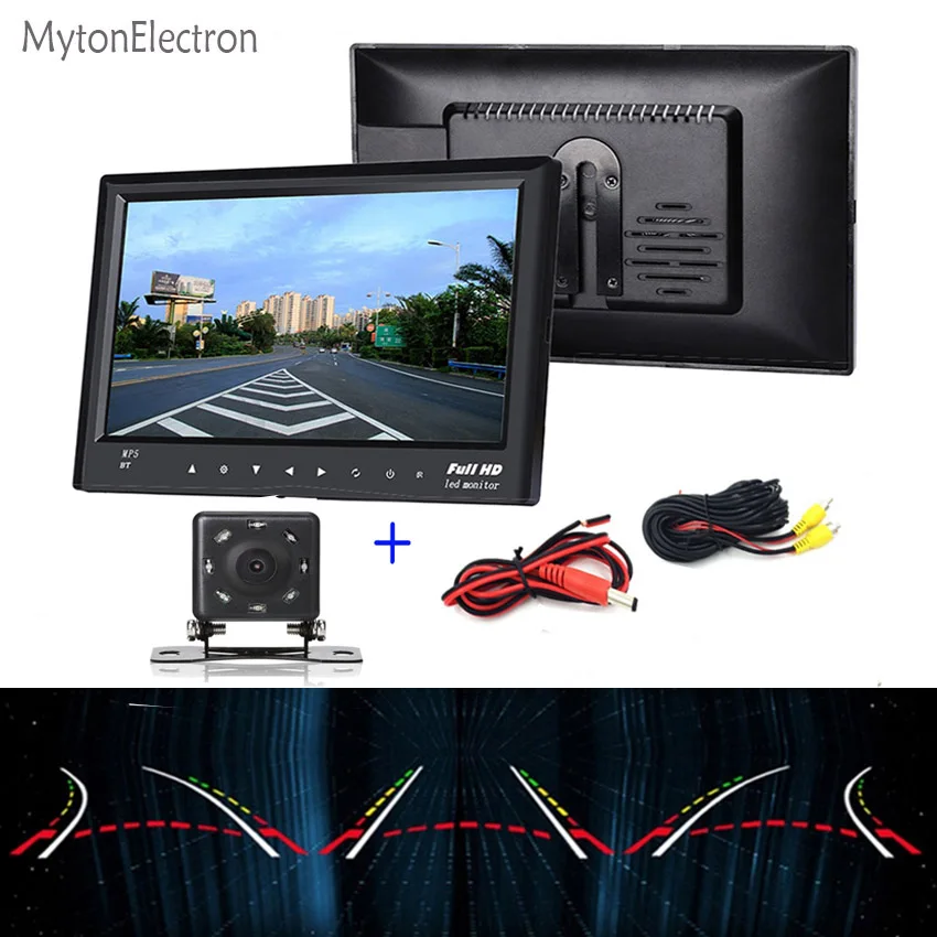 

Dynamic Trajectory Steering wheel control Parking Rear Backup Reverse Camera + Bluetooth Screen 7 inch Car Display USB Monitor