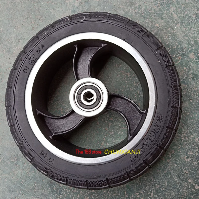 

200x50 solid wheel for Electric Scooter Tyre With Wheel Hub 8" Scooter Tyre Aluminium Alloy Wheel Electric Vehicle