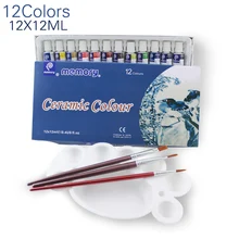 12 цветов 12 мл набор цветов акриловая краска керамика краска стекло краска цвет стекло Рисование ручной окрашенные пигменты