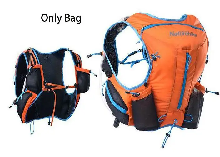 Naturehike для мужчин и женщин 12L легкая сумка для бега нейлоновые Наплечные сумки Велоспорт пешая ходьба походы марафон дорожный рюкзак 3 цвета - Цвет: Orange