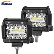 4 polegada 60w feixe de combinação LEVOU trabalho barra de luz luzes de Condução automóvel 12V 24V Motocicleta Offroad Carro luz 4x4 Condução de Luz Da Lâmpada Para O Caminhão