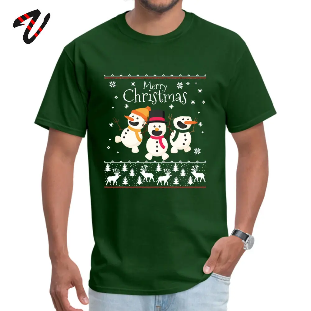 Merry Christmas Smiling Snowmen Tops T Shirt Wholesale Round Collar Birthday Short Sleeve Cotton Men Top T-shirts Top T-shirts Merry Christmas Smiling Snowmen19087 dark