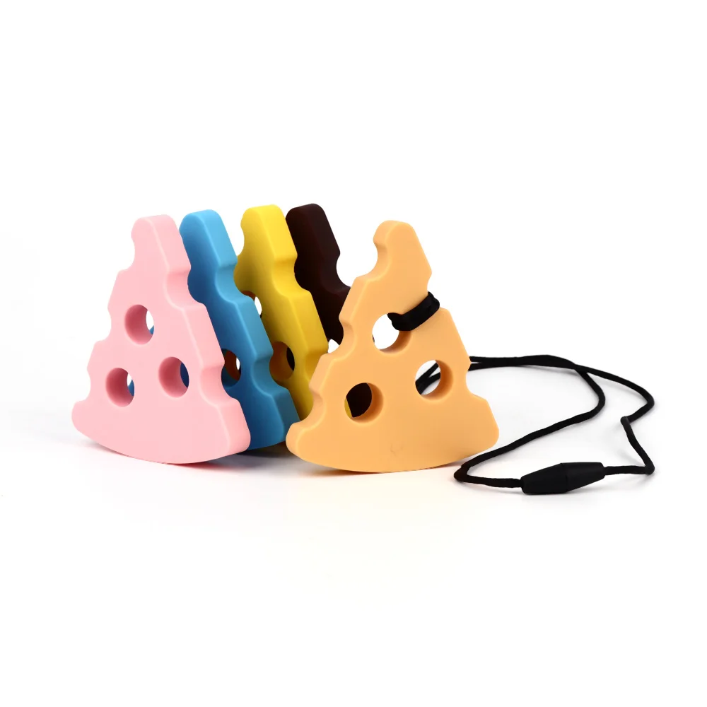 

TYRY.HU 10pcs/lot Cheese Teether Silicone Teether DIY Pacifier Chian Baby Teether Food Grade Silicone