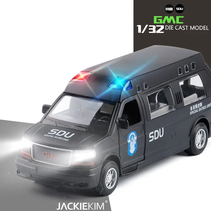

High Simulation 1:32 GMC Hong Kong SDU SWAT Team Special Purpose Vehicle Alloy Car Model Kids Toys Gifts Toy Free Shipping