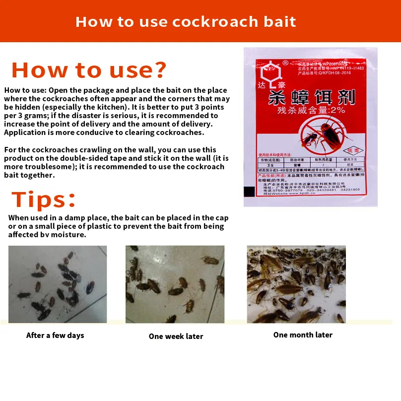 5 packs of Dahao cockroach cockroach bait powder 5 grams