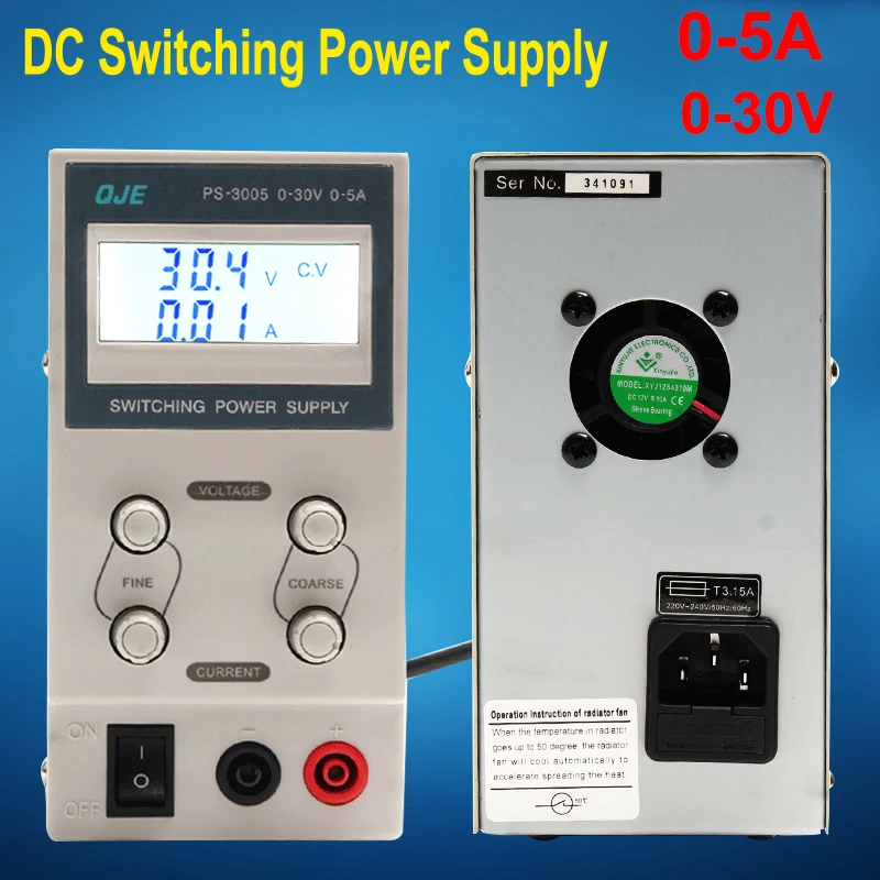 

Voltage Regulators PS3005N 30V 5A Switch laboratory DC power supply 0.1V 0.01A Digital Display adjustable Mini DC Power Supply