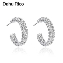 Плетеные серьги-гвоздики в сеточку, anneau oreille oorbel argento roxi sieraden, индийский подарок учителю, Новые поступления, серьги-гвоздики Dahu Rico