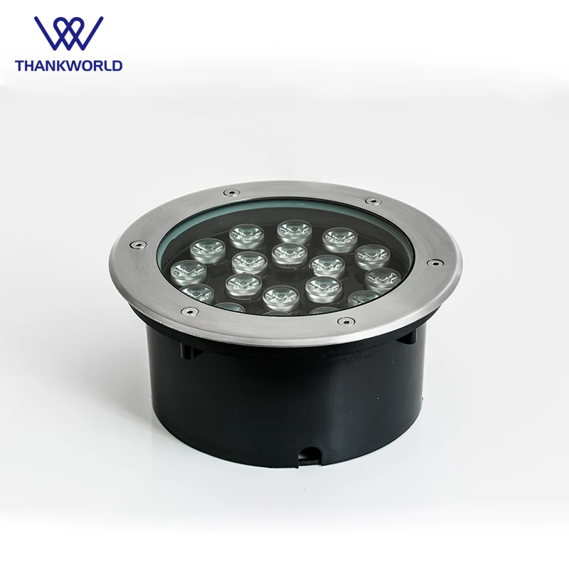 RGB светодиодная подземная лампа AC85 265V Наружное освещение IP67 18W похороненные лампы