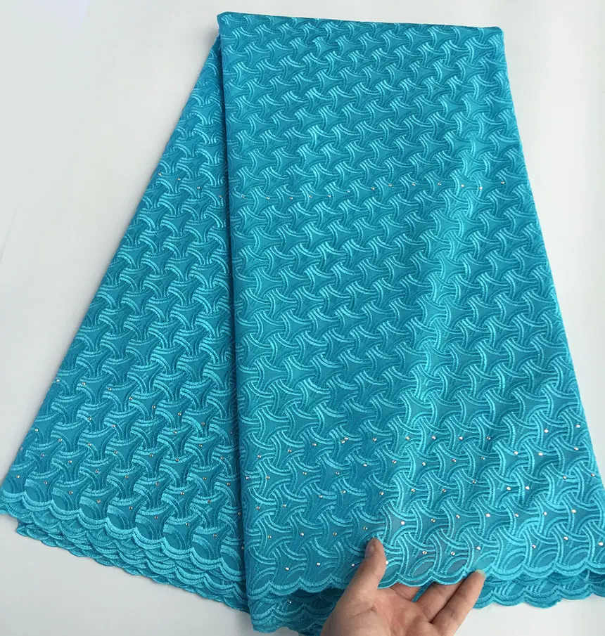 

plain shade African men's wear embroidery Swiss voile lace Polish cotton lace fabric High quality Wise choice 5 yards/ pc