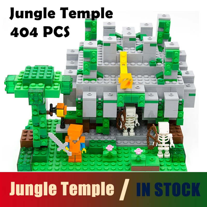 

Compatible with lego 18026 Model building kits 21132 my worlds MineCraft The jungle temple Educational toys hobbies for children