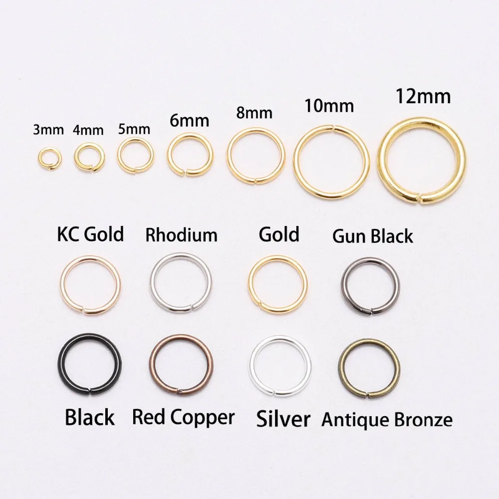 

200pcs/lot 4 5 6 8 10 mm Jump Rings Silver/Gold Split Rings Connectors For Diy Jewelry Finding Making Bulk Accessories Wholesale