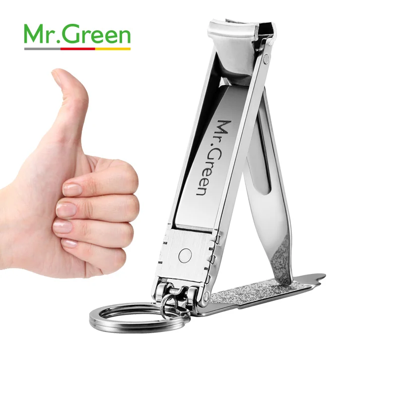 MR. GREEN ультра-тонкий складной ручной ноготь машинка для стрижки ногтей Резак Триммер нержавеющая брелок оптовая продажа высокое качество - изображение