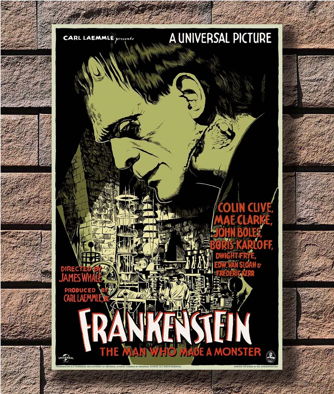 Art Print Poster 14x21 20x30 24x36 inch Frankenstein Universal Monsters