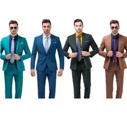 (Куртки + брюки) новое поступление мужской костюм мужской моды на заказ Slim Fit Свадебный костюм смокинги из двух частей