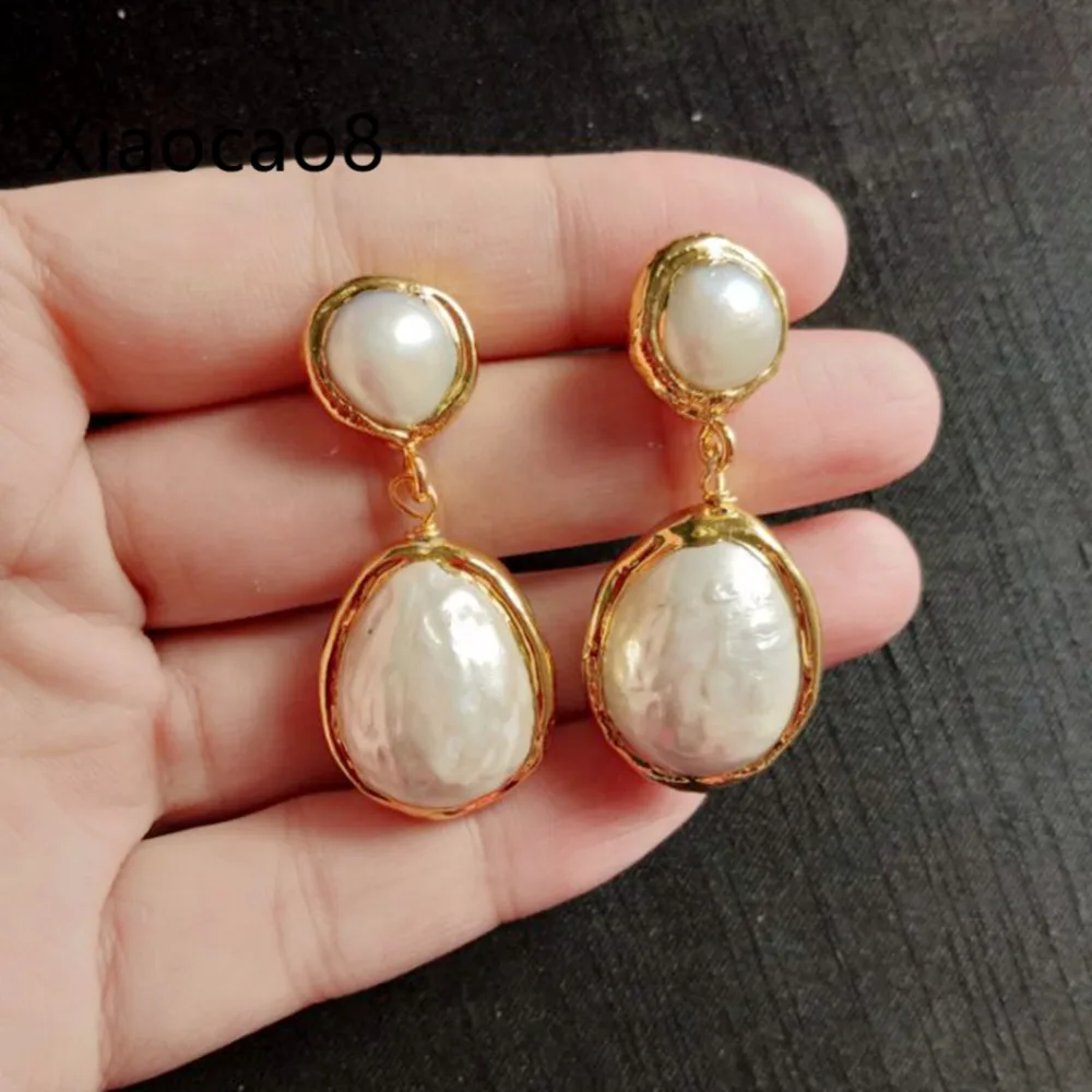 

High Quality Nature Pearl Dangle Earrings Women Pendientes Largos Bijoux Femme Fashion Women's Earrings Brinco Gifts for Women