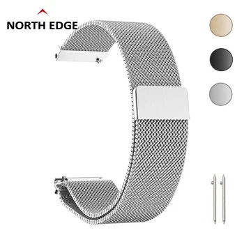 

For North Edge R1 R2 Watch Bands Straps 20mm Loop Milanese Strap Stainless Steel Quick Release For Gear S2 Amazfit