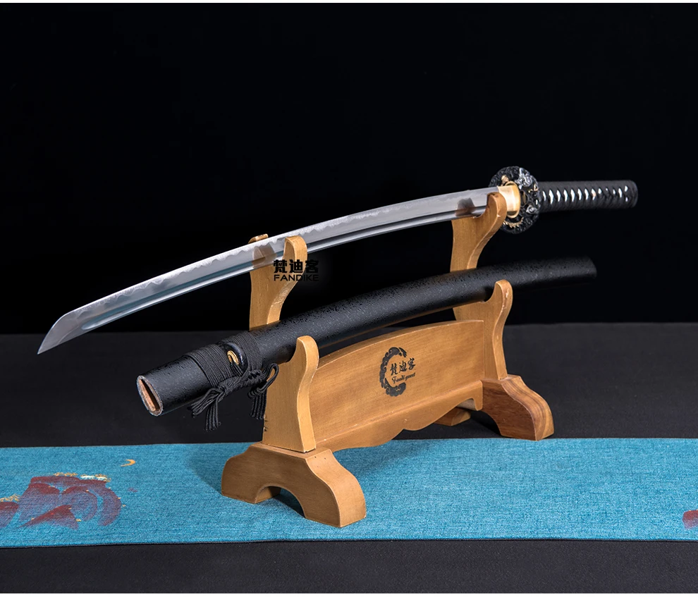 Tsuba углеродистая сталь японский катана самурайский острый меч может отрезать дерево высокая 1060 углеродистая сталь нож для фигурного катания дракона настоящий Катана swor