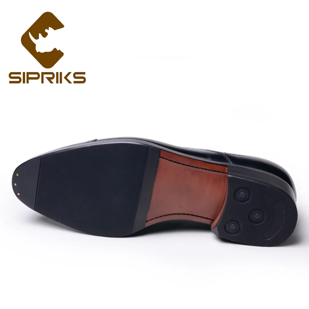 Cousu Goodyear Patron Robe Cuir Importé Bureau Rétro Noir Classique Véritable Chaussures Sipriks La Main En Italien À D'affaires Gent wvgpB4qPn