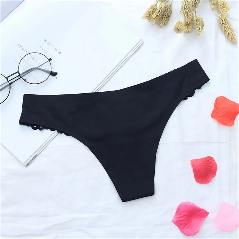 Hot Silk Sexy Lace Women Thongs and G string Seamless Panties Female Underwear Tanga Low-Rise Lingerie Panty Intimates (6)