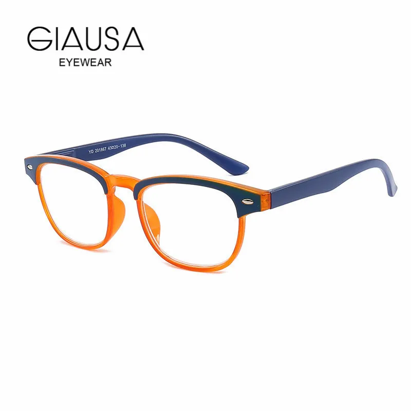 Очки для чтения для женщин и мужчин, модные увеличительные очки унисекс, для чтения Пресбиопии, высокое качество, диоптрия 1 1,5 2 2,5 3 3,5 - Цвет оправы: Оранжевый