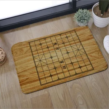 

3D Chessboard print floor Mat carpet bathroom water uptake Non-slip pad bedroom Decorate rugs and carpets for Home living room