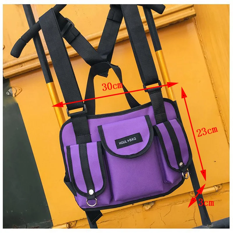  Men Function Tactical Chest Bag New Fashion Unisex Chest Rig Hip Hop Streetwear Cross Back-pack Wom - 32977811162