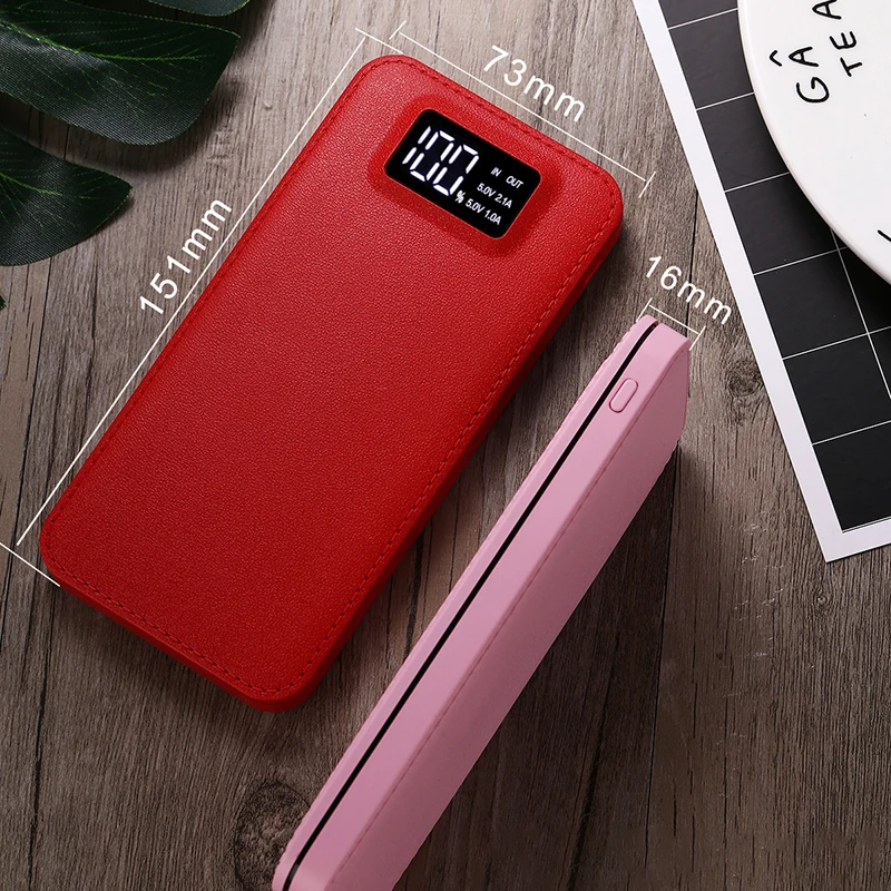 

20000mah power bank External Battery PoverBank 2 USB LCD Powerbank Portable Mobile Phone Charger for Xiaomi For iphone For honor