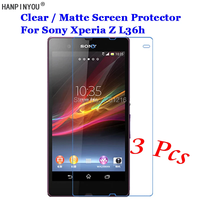 3 шт./лот для Sony Xperia Z L36h L36i C6602 C6603 4 6 &quotHD Прозрачная/Антибликовая матовая защитная