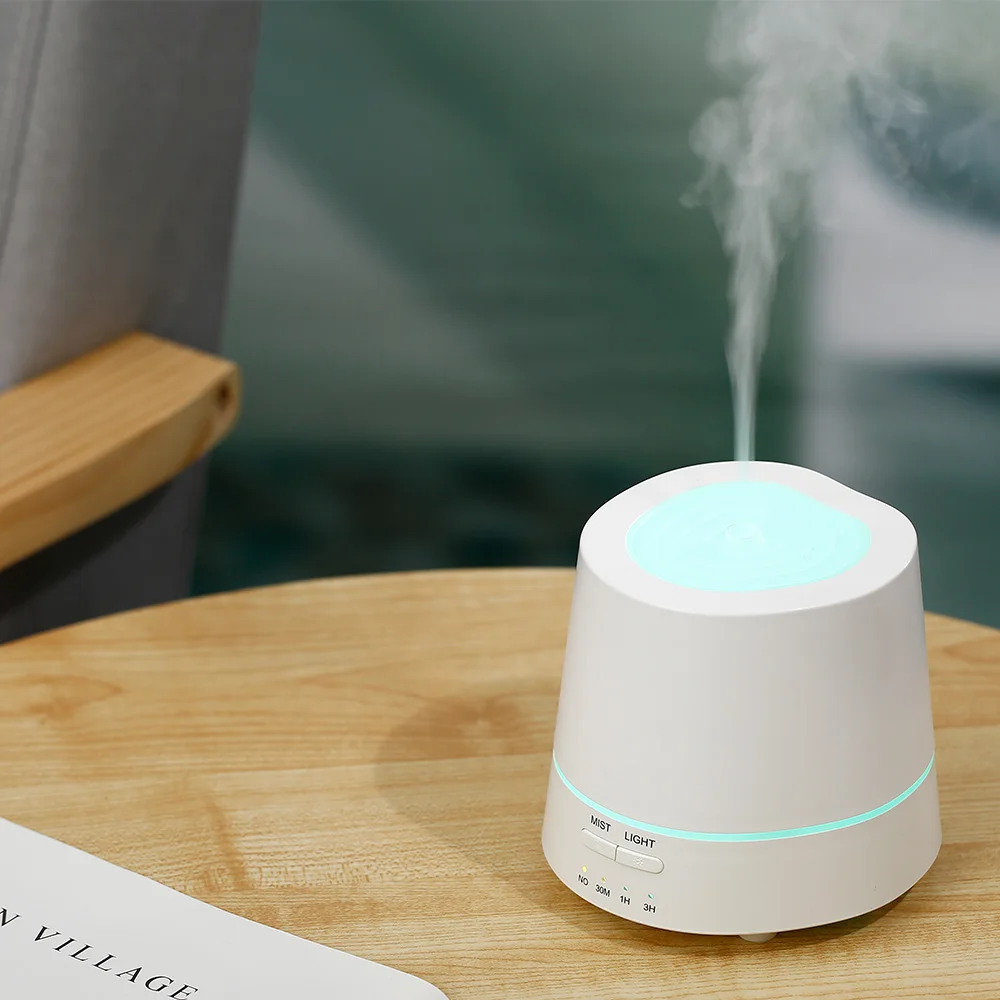 

EU US Plug Essential Oil Aroma Diffuser Wooden Stake Style Ultrasonic Air Humidifier Household Mist Maker Night Light