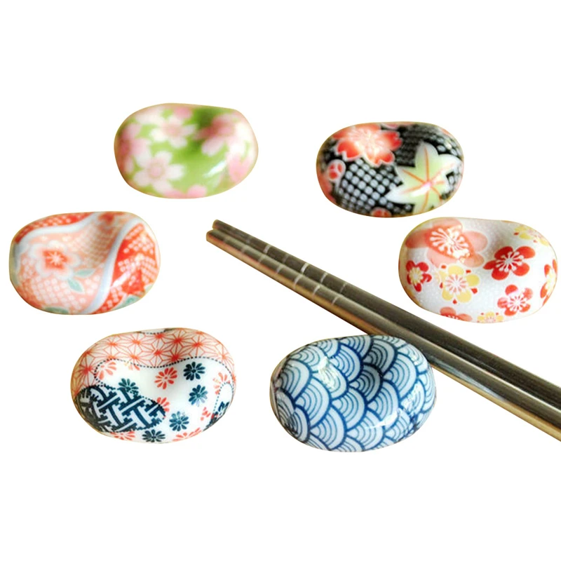 

Cute Japanese Ceramic Ware Ingots Chopsticks Pillow Stand Rack Porcelain Spoon Fork Holder Home Decoration