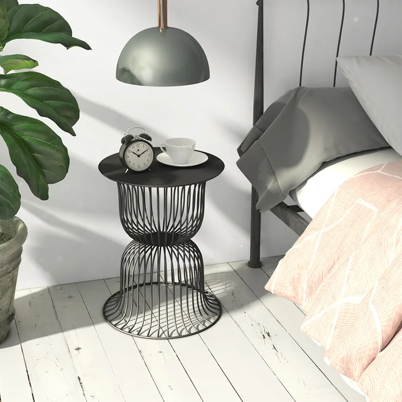  Sofa Side Table Living Room Corner Table Round Shelves Post-modern Multi-function Small Round Table