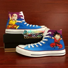 Converse All Star Hand Painted Shoes Dragon Ball Goku Krillin Design Custom High Top Sneakers Men Women Anime Shoes Gifts