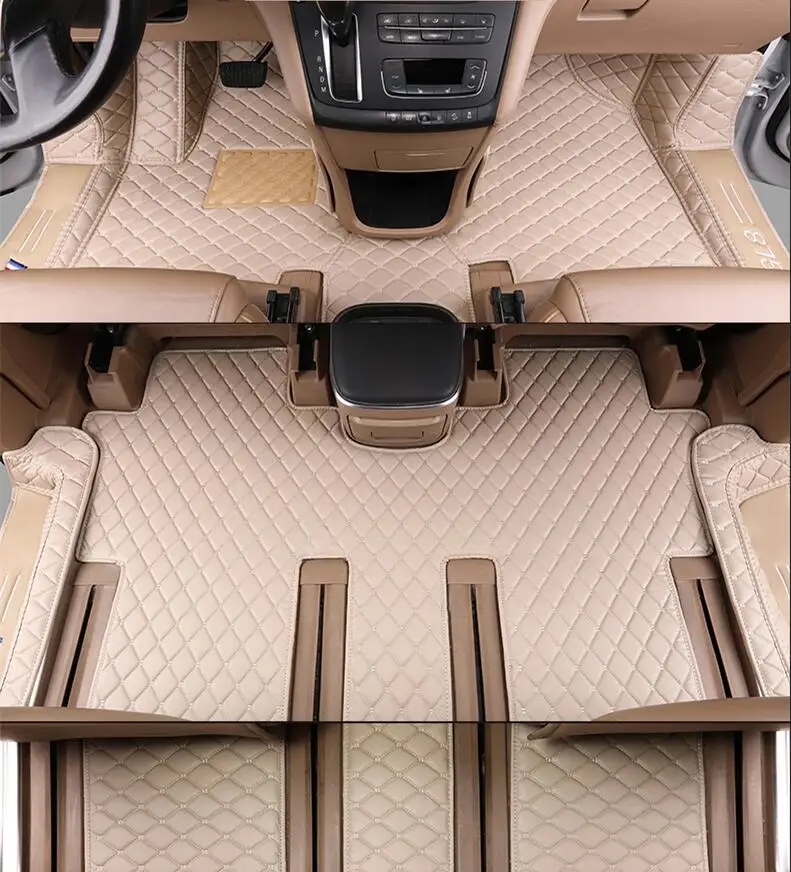 

Auto Floor Mat For Buick GL8 7 Seat 2018 2019 2020 Foot Carpets Step Mats High Quality Embroidery Leather