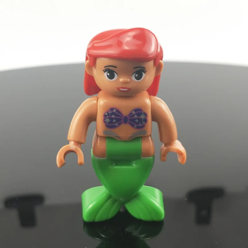 

Legoing Duplo DIY Cute Mermaid Big Size MOC Single Sale Building Blocks Toy for Children Compatible Duplo Baby Gifts