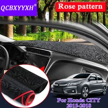 Автомобильный Стайлинг Противоскользящий коврик для Honda CITY- RHD& LHD розовый узор приборной панели коврик защитная накладка тент Подушка силикон