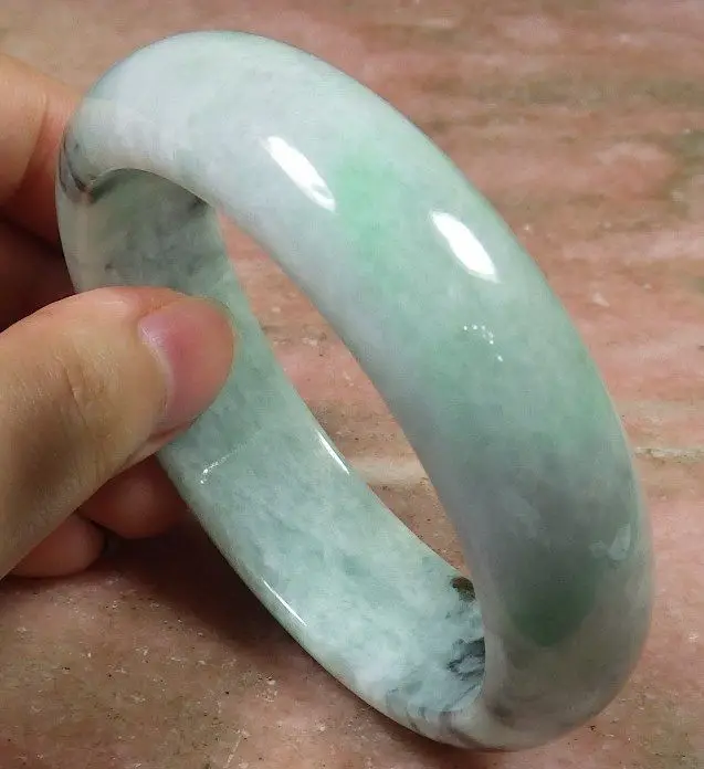 

Certified Green 100% Natural A stone stoneite Bangle Bracelet 60mm 422882