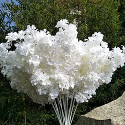 90cm Silk Hydrangea White Branch Drifting Snow Gypsophila Artificial Flowers Cherry Blossoms Wedding Arch Decorate Fake flower