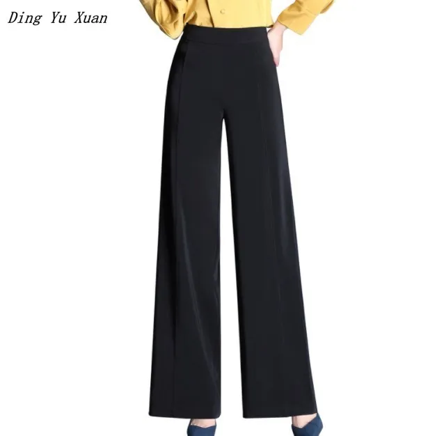 Womens Wide Leg Palazzo Formal Long Pants Bell Bottom Trousers Cotton Linen U603