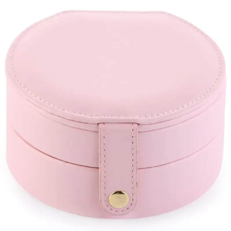 

Popular Double-Deck Jewelry Box Portable PU Jewellery Box For Woman Newest Earrings Storage Case Gift Box