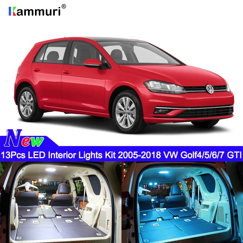 13pcs Canbus No Error White Led Interior Light Kit For Vw Volkswagen 13pcs Canbus No Error White Led Interior Light Kit For Vw Volkswagen Golf 4 5 6 7 Gti 2005 2016 2017 2018