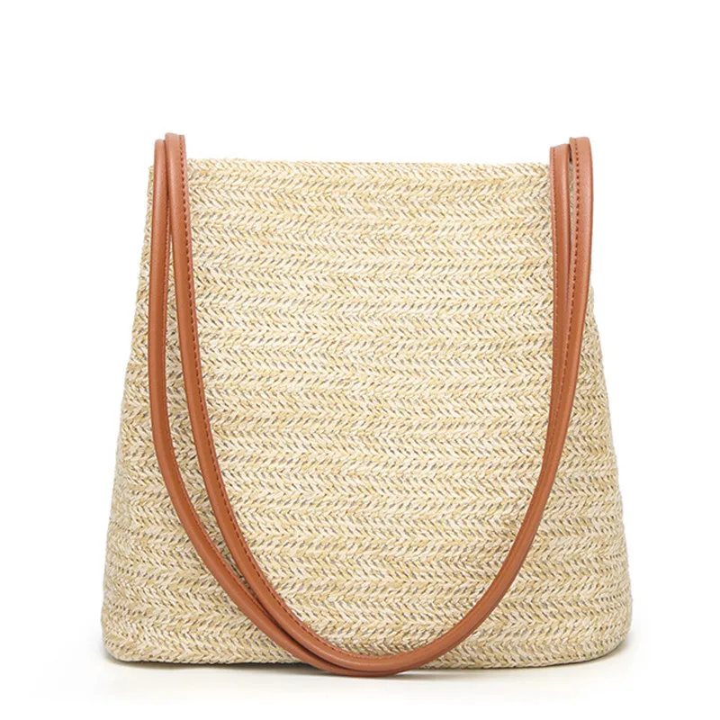 

Straw Bag Women Handbag Bohemia Beach Bags Handmade Straw Tote Bags Summer Rattan Shoulder Bags 3 colors