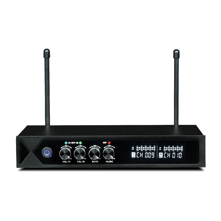 UHF BT Wireless Microphone  System Karaoke Dual