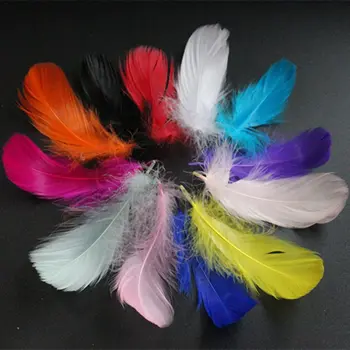 

100pcs random colors 4-8cm DIY Earrings Jewelry Accessories Floating Feathers Goose Feathers