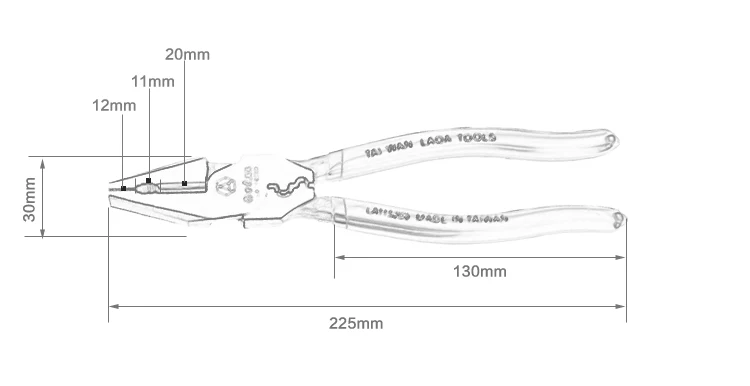 1 шт. LAOA 9 дюймов CR-MO многофункциональные плоскогубцы для резки проволоки клеммные щипцы комбинированные плоскогубцы кусачки для резки проволоки