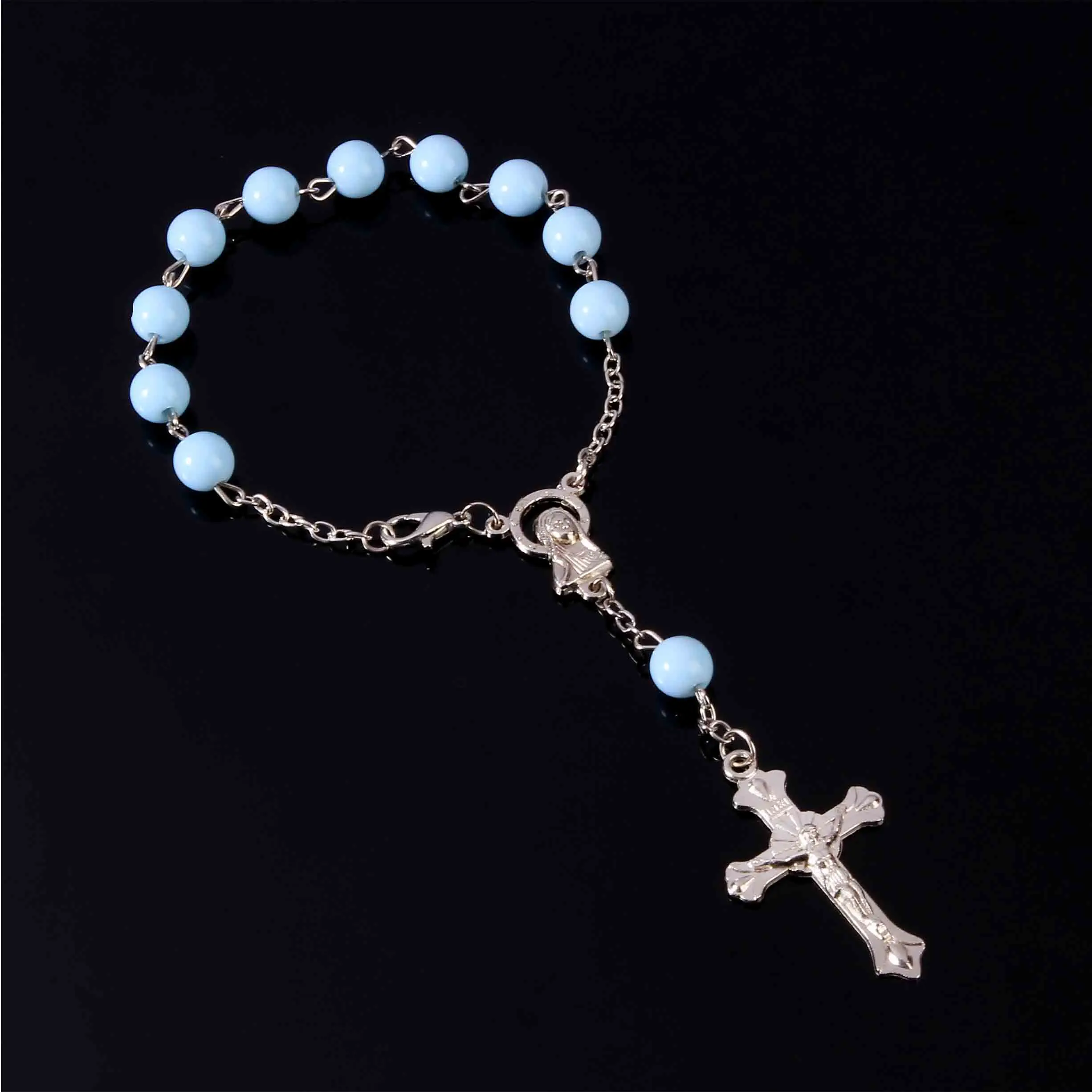 48 Pieces / Religious Bracelet Central Rosary Sacred Compassion Mary Guadalupe Heart Jesus Icon Center Gif | Украшения и
