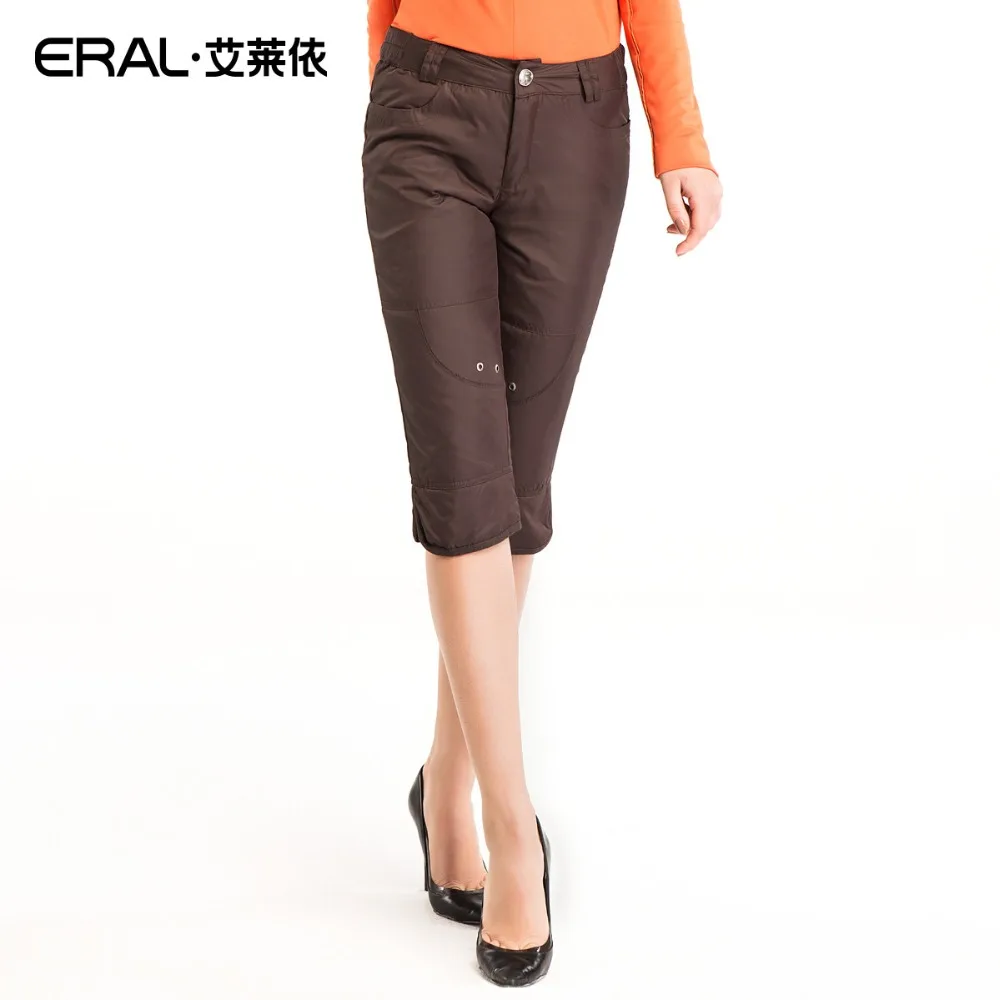 ERAL Women's Winter Knee Length Pant Warm Solid Mid Boot Cut Down Parka